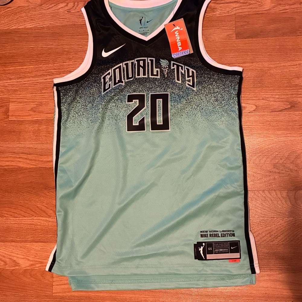 Nike Black and Teal Women's Jersey